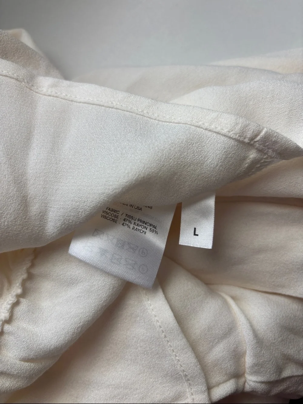 Reformation Cream Square-Neck Peplum Blouse